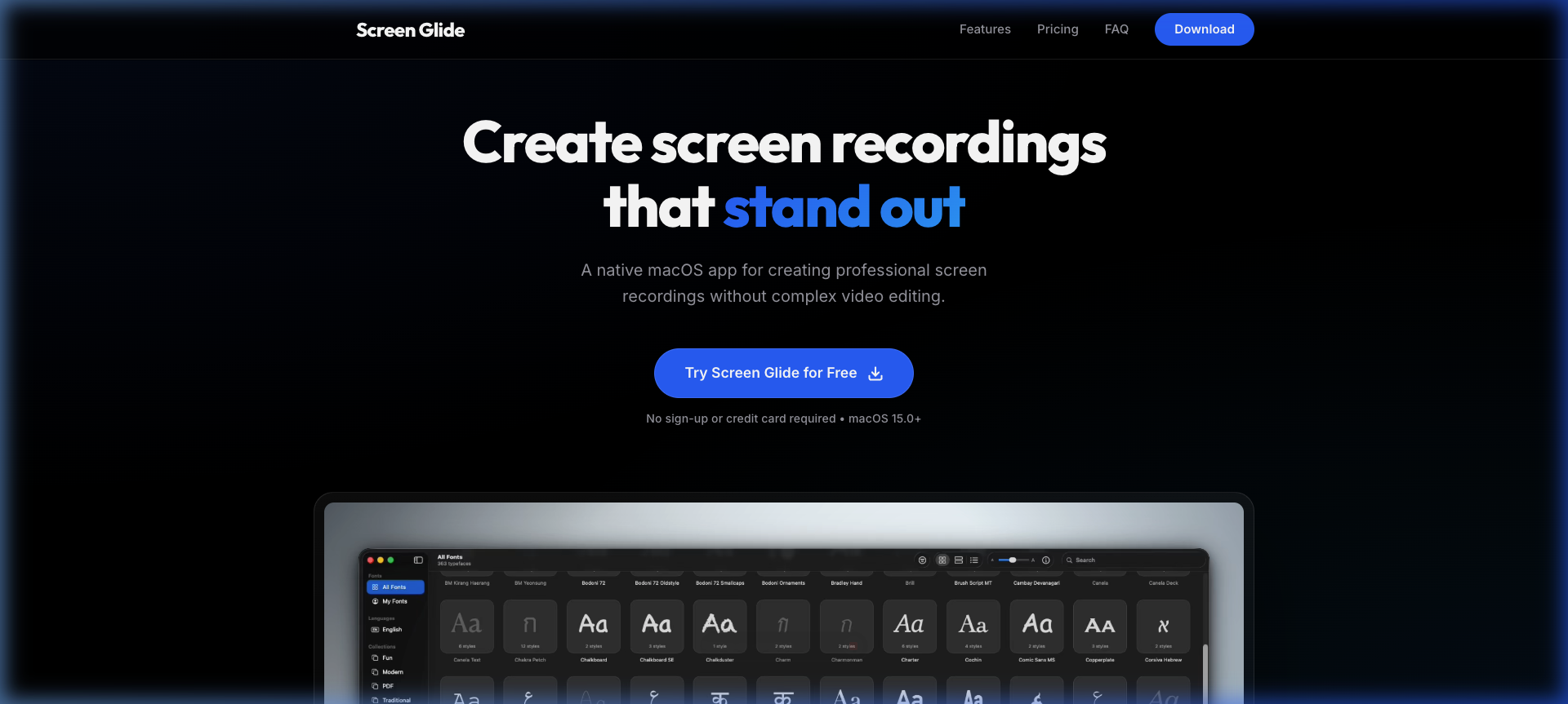 Screen Glide hero screenshot